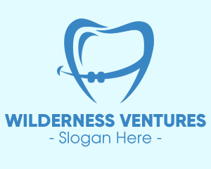 Orthodontist Dental Tooth Braces logo design