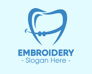 Orthodontist Dental Tooth Braces logo design