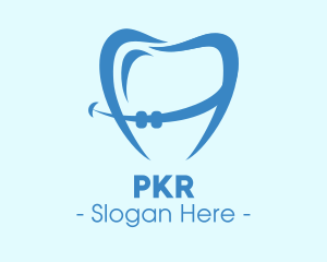 Orthodontist Dental Tooth Braces logo design