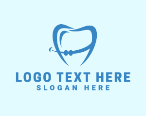 Orthodontist Dental Tooth Braces logo design