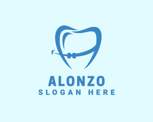 Orthodontist Dental Tooth Braces logo design