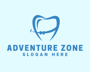 Orthodontist Dental Tooth Braces logo design