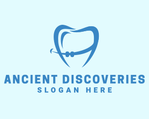 Orthodontist Dental Tooth Braces logo design