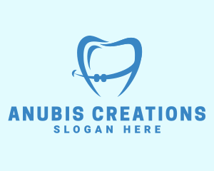 Orthodontist Dental Tooth Braces logo design