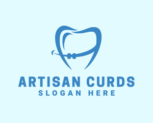 Orthodontist Dental Tooth Braces logo design