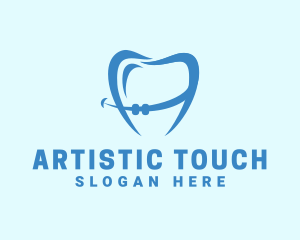 Orthodontist Dental Tooth Braces logo design