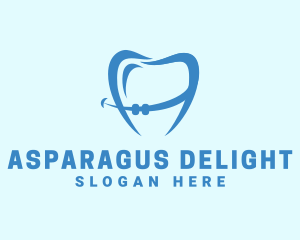 Orthodontist Dental Tooth Braces logo design