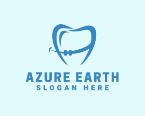 Orthodontist Dental Tooth Braces logo design