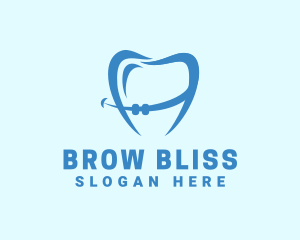 Orthodontist Dental Tooth Braces logo design