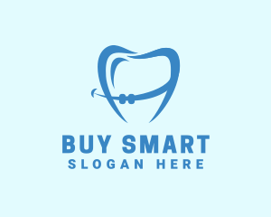 Orthodontist Dental Tooth Braces logo design