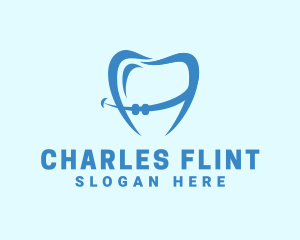 Orthodontist Dental Tooth Braces logo design