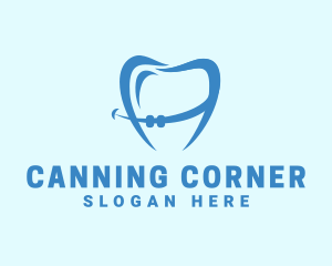 Orthodontist Dental Tooth Braces logo design