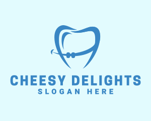 Orthodontist Dental Tooth Braces logo design