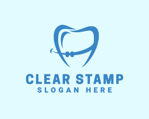 Orthodontist Dental Tooth Braces logo design