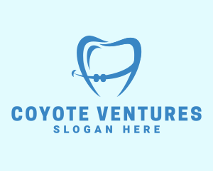 Orthodontist Dental Tooth Braces logo design