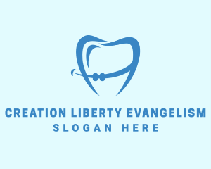 Orthodontist Dental Tooth Braces logo design