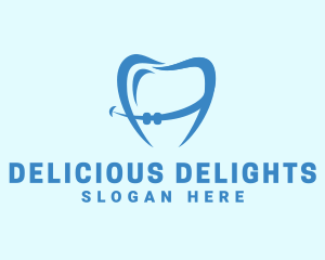 Orthodontist Dental Tooth Braces logo design