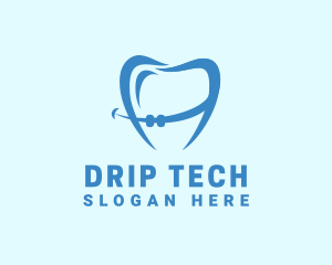 Orthodontist Dental Tooth Braces logo design