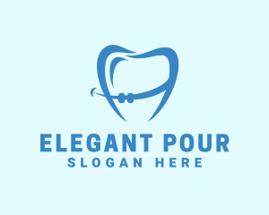 Orthodontist Dental Tooth Braces logo design