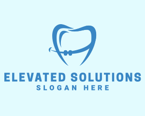 Orthodontist Dental Tooth Braces logo design