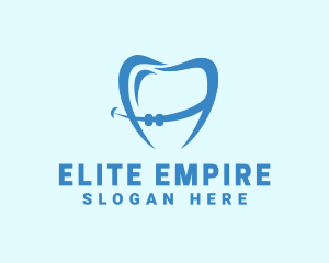 Orthodontist Dental Tooth Braces logo design