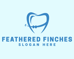 Orthodontist Dental Tooth Braces logo design