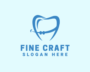 Orthodontist Dental Tooth Braces logo design