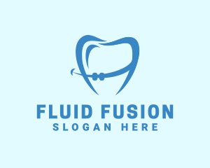 Orthodontist Dental Tooth Braces logo design