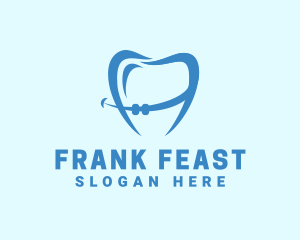 Orthodontist Dental Tooth Braces logo design