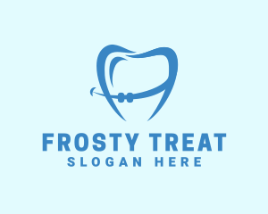 Orthodontist Dental Tooth Braces logo design