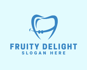 Orthodontist Dental Tooth Braces logo design