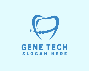 Orthodontist Dental Tooth Braces logo design