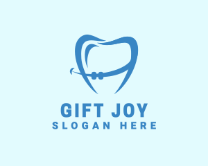 Orthodontist Dental Tooth Braces logo design