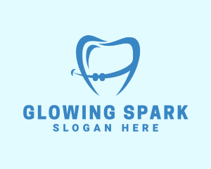 Orthodontist Dental Tooth Braces logo design