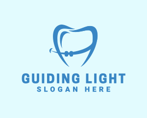 Orthodontist Dental Tooth Braces logo design