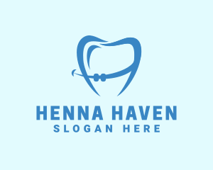 Orthodontist Dental Tooth Braces logo design