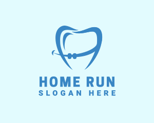 Orthodontist Dental Tooth Braces logo design