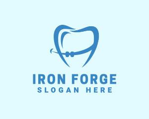 Orthodontist Dental Tooth Braces logo design