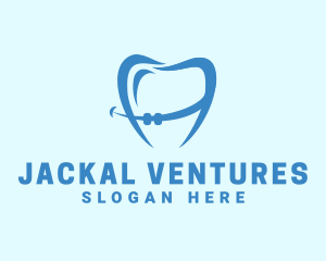 Orthodontist Dental Tooth Braces logo design