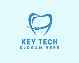 Orthodontist Dental Tooth Braces logo design