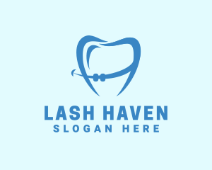 Orthodontist Dental Tooth Braces logo design