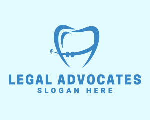 Orthodontist Dental Tooth Braces logo design