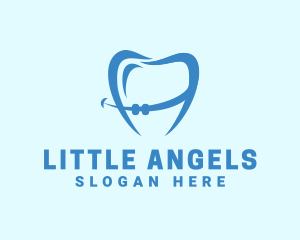 Orthodontist Dental Tooth Braces logo design