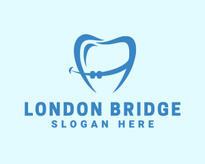 Orthodontist Dental Tooth Braces logo design