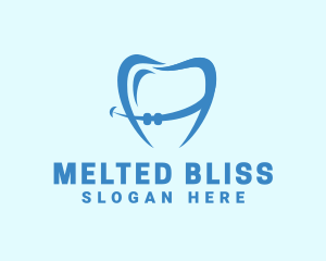 Orthodontist Dental Tooth Braces logo design