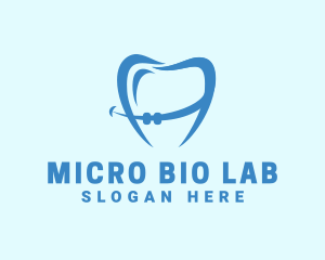 Orthodontist Dental Tooth Braces logo design