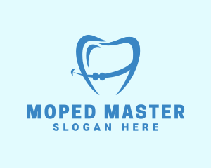 Orthodontist Dental Tooth Braces logo design