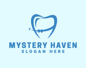 Orthodontist Dental Tooth Braces logo design