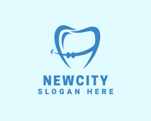 Orthodontist Dental Tooth Braces logo design