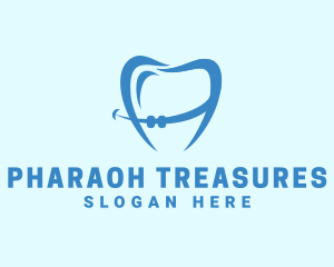 Orthodontist Dental Tooth Braces logo design